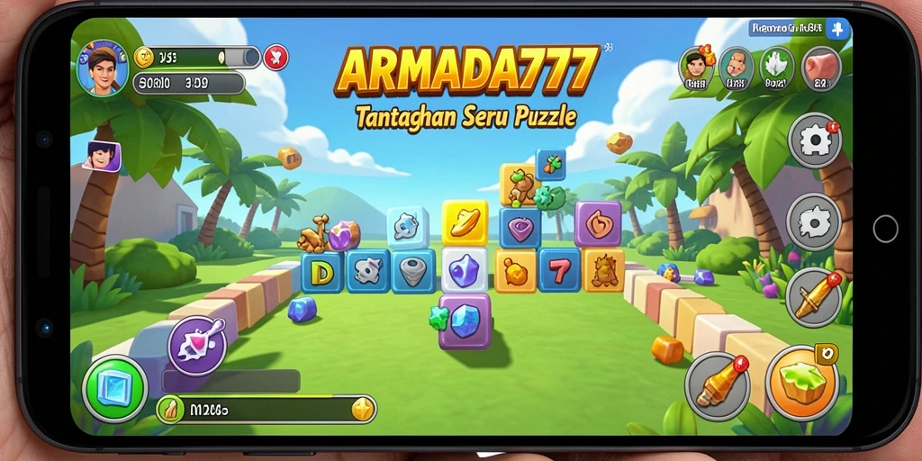 Tampilan gameplay menantang dari ARMADA777 yang penuh warna.