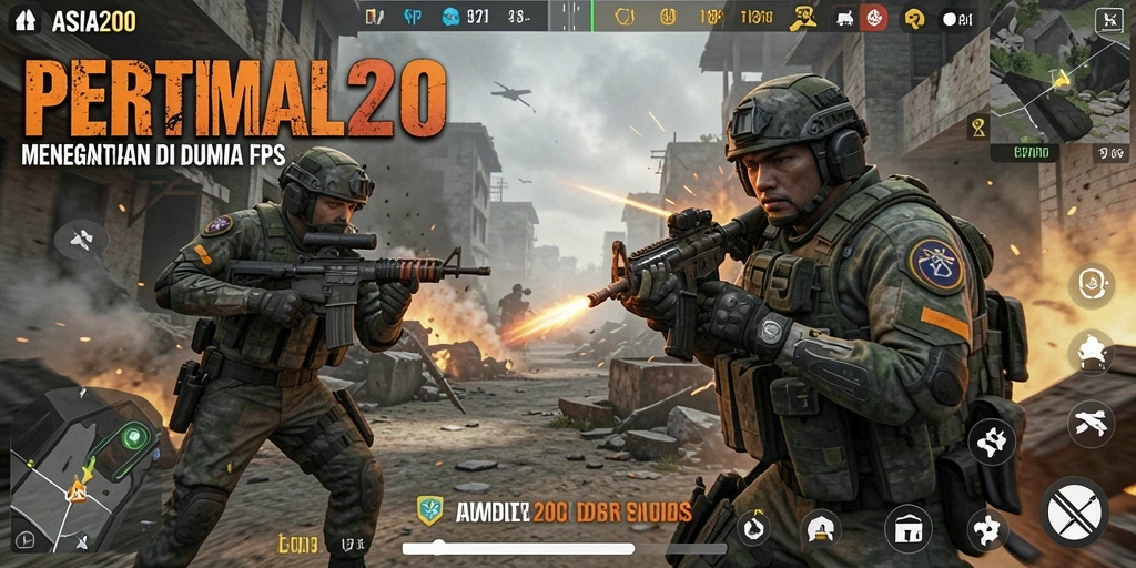 Tampilan gameplay mendebarkan dari ASIA200 saat pertempuran intens.