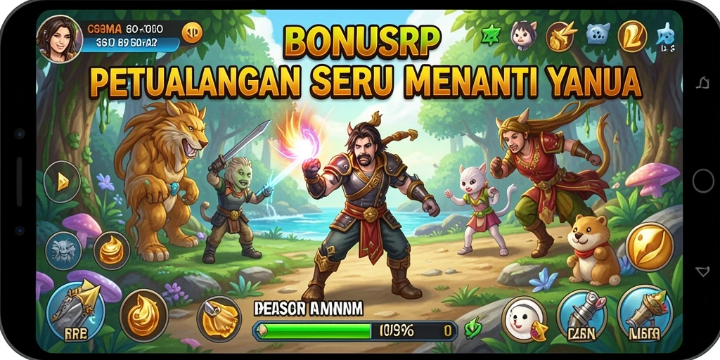 Tampilan gameplay BONUSRP yang penuh aksi dan petualangan seru.