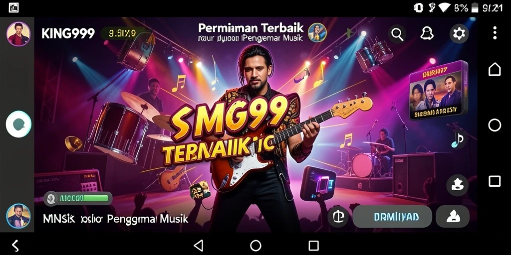Screenshot utama KING999 menunjukkan gameplay yang seru dan interaktif dengan musik.