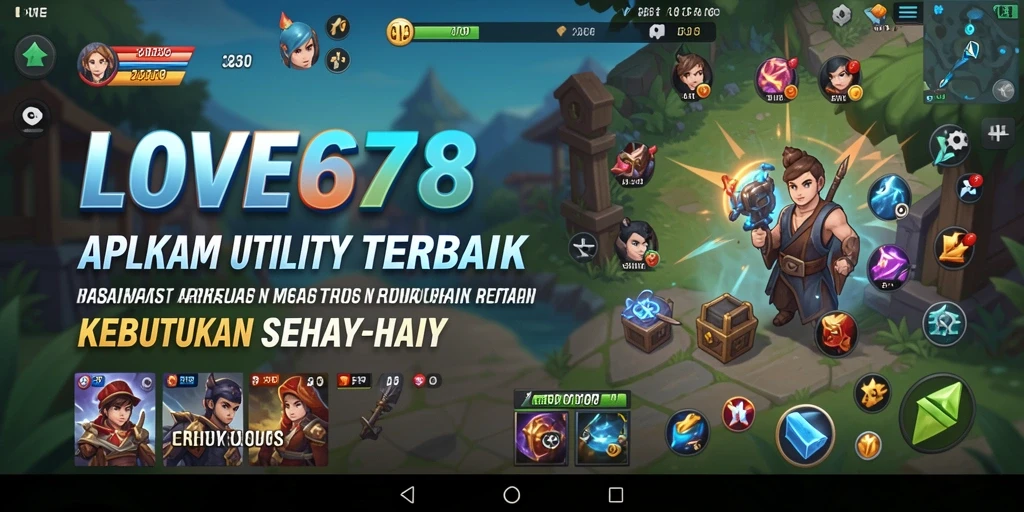 Tampilan utama LOVE678 yang menampilkan semua fitur utility.