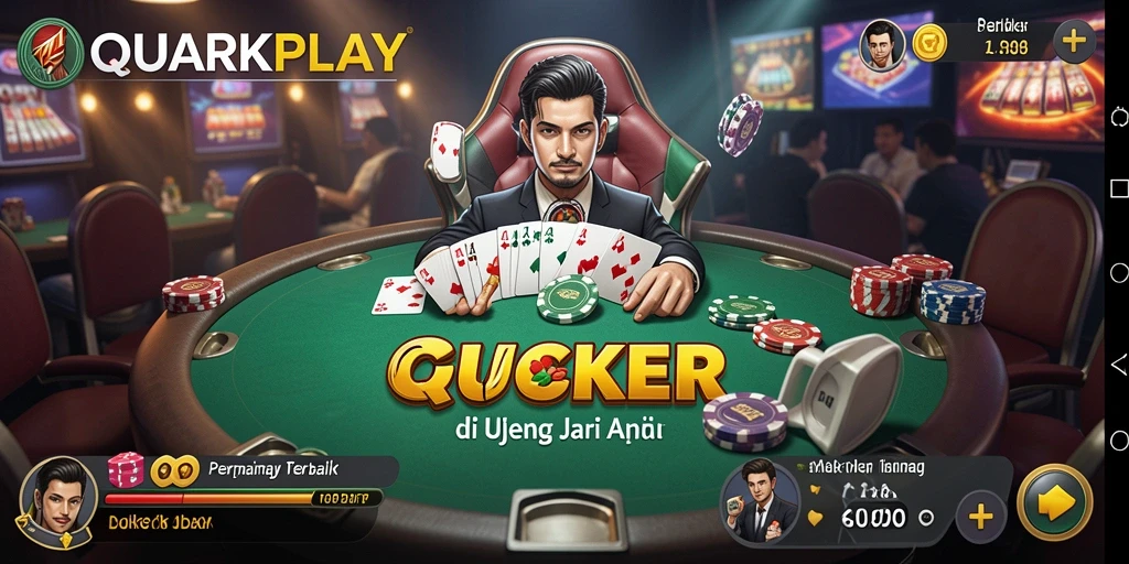 Tampilan gameplay seru di QUARKPLAY dengan pemain bersaing di meja poker.