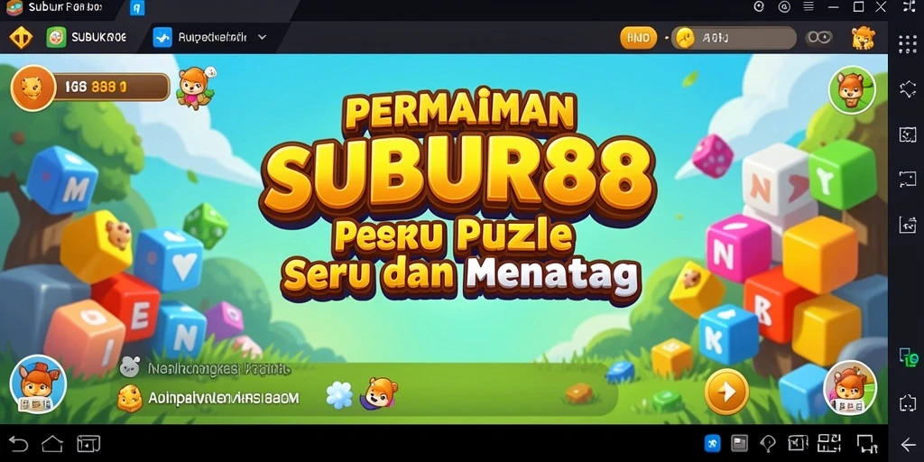 Screenshot gameplay utama SUBUR88 menampilkan teka-teki yang menarik dan interaktif.