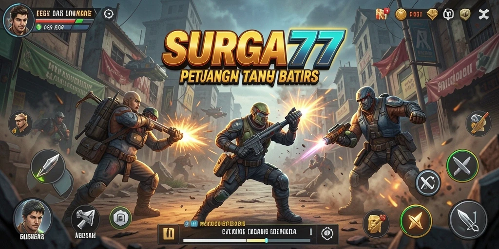 Tampilan gameplay seru dengan aksi mendebarkan di SURGA77.