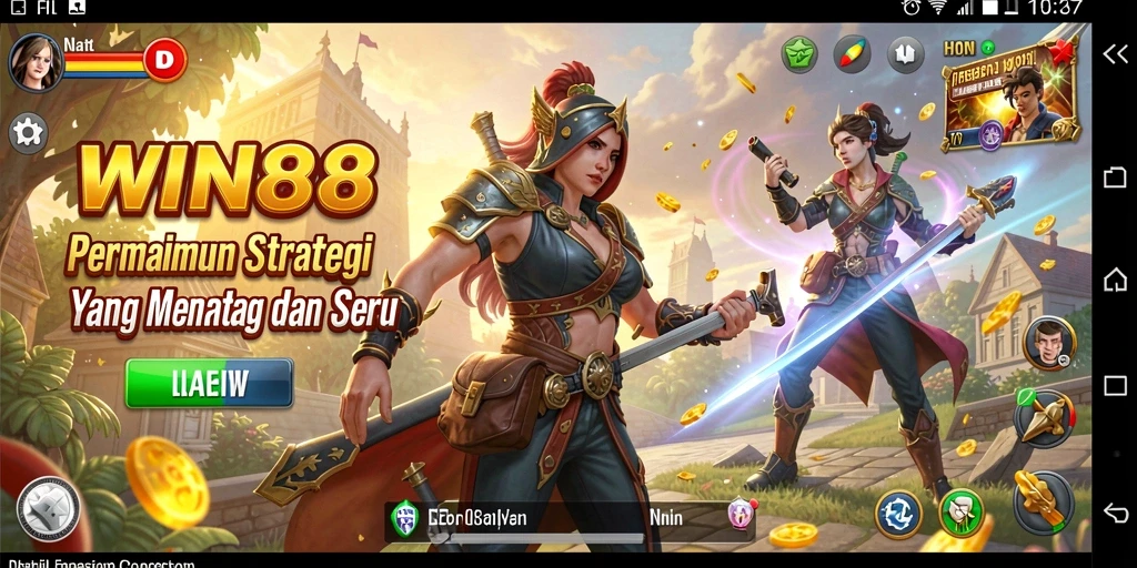 Tampilan gameplay WIN88 yang seru dan menegangkan saat bertempur.